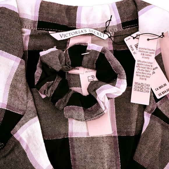 Victoria’s Secret - Cotton Modal Flannel Blend - Shirt & Bike Shorts PJ’s Set - Picture 5 of 16